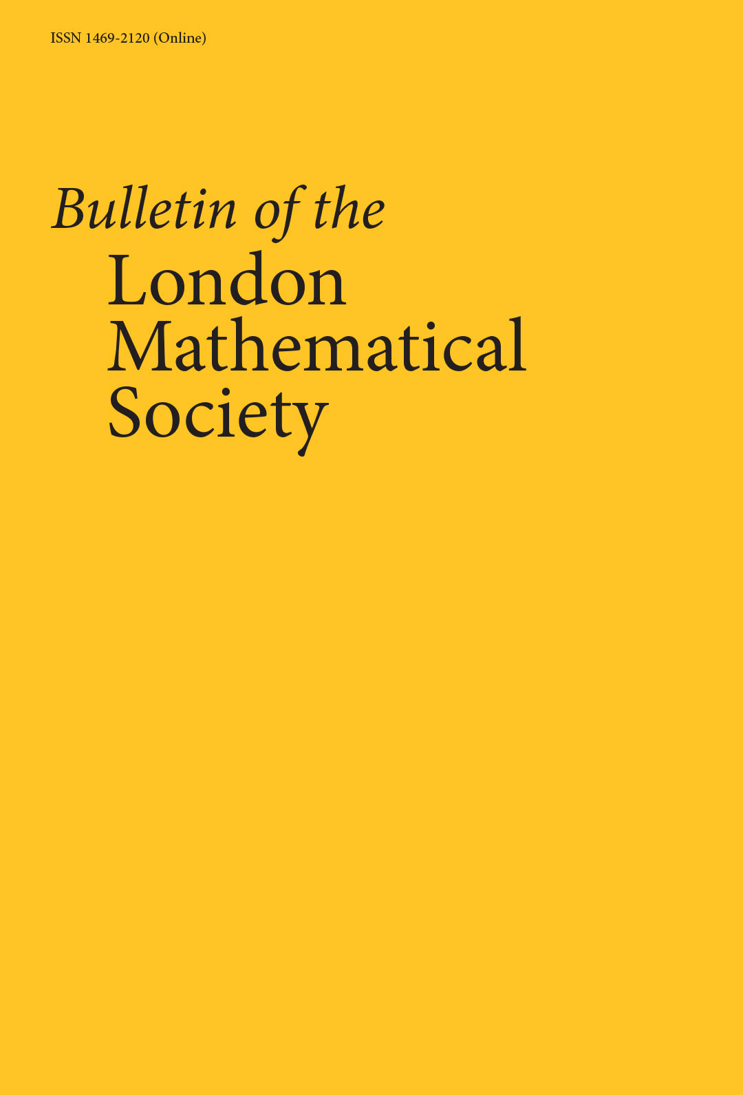 Bulletin of the London Mathematical Society cover image